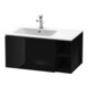 Duravit Meuble sous-lavabo L-Cube 82x48,1x40 cm, 1 tiroir, évier gauche, noir brillant-1