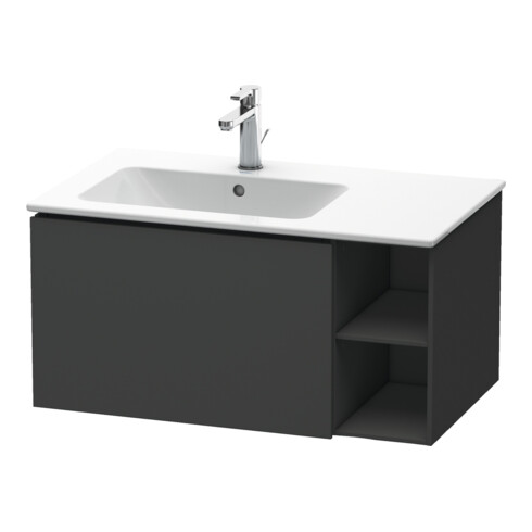 Duravit Meuble sous-lavabo L-Cube 82x48,1x40 cm, 1 tiroir, gauche, graphite mat