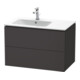 Duravit Meuble sous lavabo L-Cube 82x48,1x55 cm, 2 tiroirs, B gauche, graph mat-1
