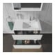 Duravit Meuble sous lavabo L-Cube 82x48,1x55 cm, 2 tiroirs, bec droite, blanc brillant