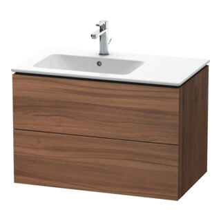 Duravit Meuble sous lavabo L-Cube 82x48,1x55 cm, 2 tiroirs, bec gauche, noyer naturel
