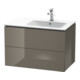 Duravit Meuble sous-lavabo L-Cube 82x48,1x55 cm, 2 tiroirs, D, finition brillante-1