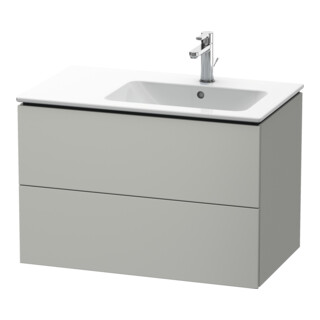 Duravit Meuble sous-lavabo L-Cube 82x48,1x55 cm, 2 tiroirs, Droit, béton gris mat