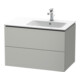 Duravit Meuble sous-lavabo L-Cube 82x48,1x55 cm, 2 tiroirs, Droit, béton gris mat-1