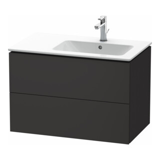 Duravit Meuble sous lavabo L-Cube 82x48,1x55 cm, 2 tiroirs, droite, graphite mat