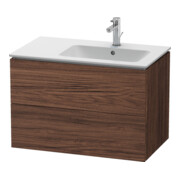 Duravit Meuble sous-lavabo L-Cube 82x48,1x55 cm, 2 tiroirs, droite, noyer foncé