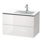 Duravit Meuble sous lavabo L-Cube 82x48,1x55 cm, 2 tiroirs, évier à droite, blanc brillant-1