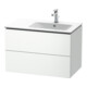 Duravit Meuble sous-lavabo L-Cube 82x48,1x55 cm, 2 tiroirs, évier à droite, blanc mat-1