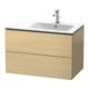 Duravit Meuble sous lavabo L-Cube 82x48,1x55 cm, 2 tiroirs, évier à droite, méd. œuf-1