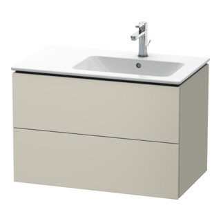 Duravit Meuble sous lavabo L-Cube 82x48,1x55 cm, 2 tiroirs, évier à droite, Tau mat