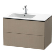 Duravit Meuble sous lavabo L-Cube 82x48,1x55 cm, 2 tiroirs, évier à gauche, lin