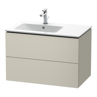 Duravit Meuble sous-lavabo L-Cube 82x48,1x55 cm, 2 tiroirs, évier à gauche, Tau mat