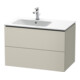 Duravit Meuble sous-lavabo L-Cube 82x48,1x55 cm, 2 tiroirs, évier à gauche, Tau mat-1