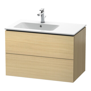 Duravit Meuble sous-lavabo L-Cube 82x48,1x55 cm, 2 tiroirs, évier gauche, méd. œuf