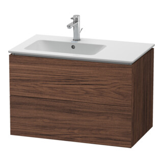 Duravit Meuble sous-lavabo L-Cube 82x48,1x55 cm, 2 tiroirs, gauche, noyer foncé