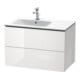 Duravit Meuble sous-lavabo L-Cube 82x48,1x55 cm, 2 tiroirs, gauche, noyer foncé-3