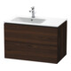 Duravit Meuble sous-lavabo L-Cube 82x48,1x55 cm, 2 tiroirs, gauche, noyer mat-1