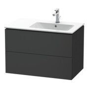 Duravit Meuble sous-lavabo L-Cube 82x48,1x55 cm, 2 tiroirs, lavabo à droite, graphite mat