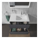 Duravit Meuble sous-lavabo L-Cube 82x48,1x55 cm, 2 tiroirs, lavabo à droite, graphite mat