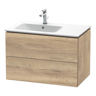 Duravit Meuble sous lavabo L-Cube 82x48,1x55 cm, 2 tiroirs, lavabo à gauche, marbre œuf