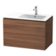 Duravit Meuble sous lavabo L-Cube 82x48,1x55 cm, 2 tiroirs, poignée droite, noyer naturel-1