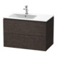 Duravit Meuble sous-lavabo L-Cube 82x48,1x55 cm, 2 tiroirs, porte gauche, chêne foncé mat-1