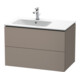 Duravit Meuble sous-lavabo L-Cube 82x48,1x55 cm, 2 tiroirs, robinet gauche, bas couleur ma-1