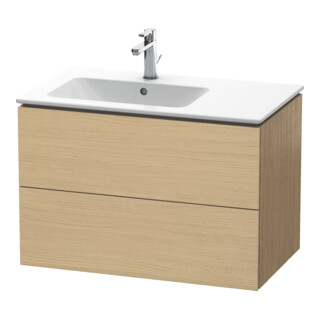 Duravit Meuble sous-lavabo L-Cube 82x48,1x55 cm, 2 tiroirs, siphon à gauche, blanc nature