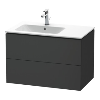 Duravit Meuble sous-lavabo L-Cube 82x48,1x55 cm, 2 tiroirs, vasque gauche, graph ma