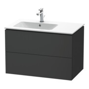 Duravit Meuble sous-lavabo L-Cube 82x48,1x55 cm, 2 tiroirs, vasque gauche, graph ma