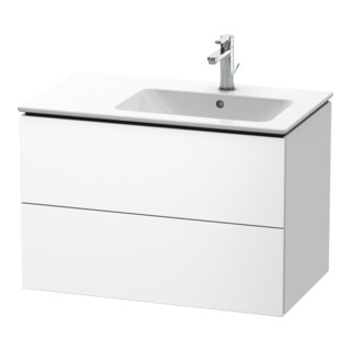Duravit Meuble sous lavabo L-Cube 82x48,1x55cm, 2 tiroirs, évier à droite, blanc mat