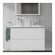 Duravit Meuble sous lavabo L-Cube 82x48,1x55cm, 2 tiroirs, évier à droite, blanc mat