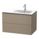 Duravit Meuble sous-lavabo L-Cube 82x48,1x55cm, 2 tiroirs, évier à droite, lin-1