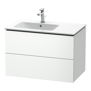 Duravit Meuble sous-lavabo L-Cube 82x48,1x55cm, 2 tiroirs, évier gauche, blanc mat