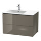 Duravit Meuble sous-lavabo L-Cube 82x48,1x55cm, 2 tiroirs, gauche, chêne clair laqué brillant-1