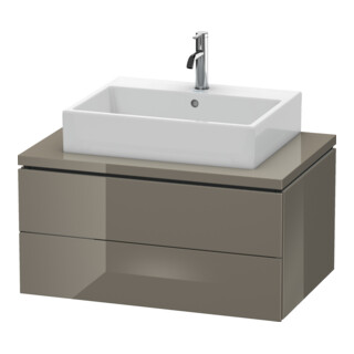 Duravit Meuble sous-lavabo L-Cube 82x54,7 cm, blanc brillant, pour console, 2 tiroirs