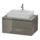 Duravit Meuble sous-lavabo L-Cube 82x54,7 cm, blanc brillant, pour console, 2 tiroirs-1