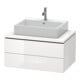 Duravit Meuble sous-lavabo L-Cube 82x54,7 cm, blanc brillant, pour console, 2 tiroirs