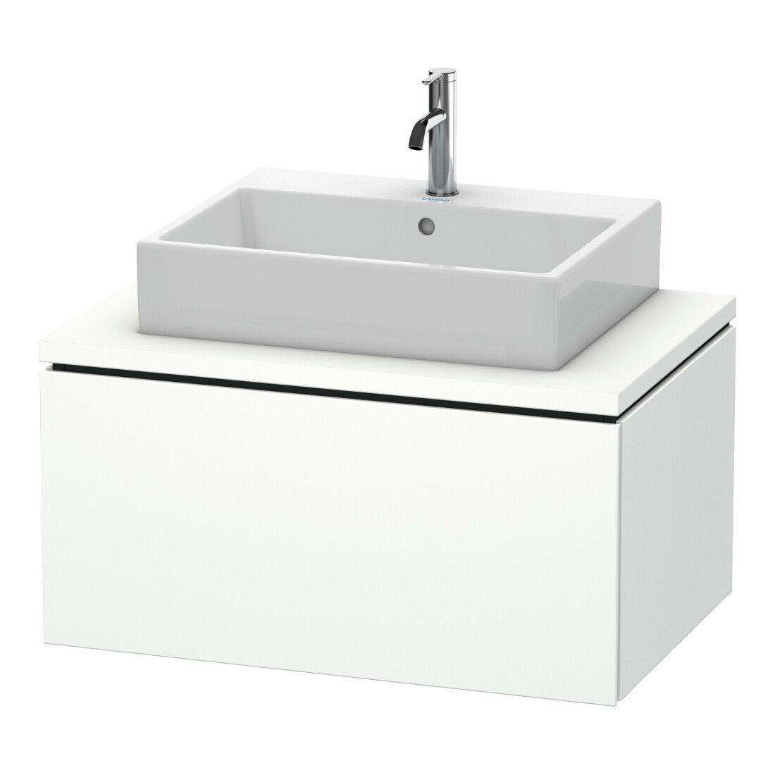 Duravit Meuble sous lavabo L-Cube 82x54,7 cm, blanc mat, avec console, 1 tiroir