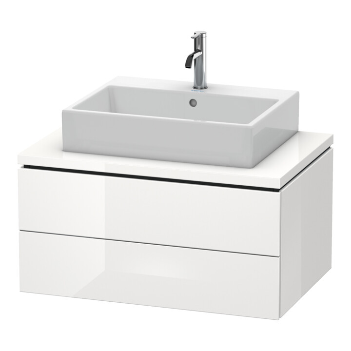 Duravit Meuble sous lavabo L-Cube 82x54,7 cm, blanc œuf, 2 tiroirs