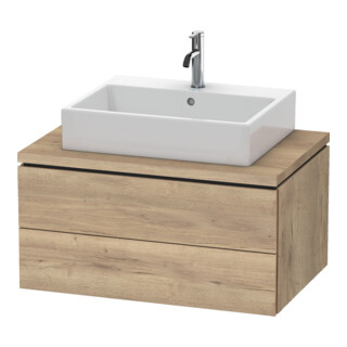 Duravit Meuble sous lavabo L-Cube 82x54,7 cm, blanc œuf, 2 tiroirs