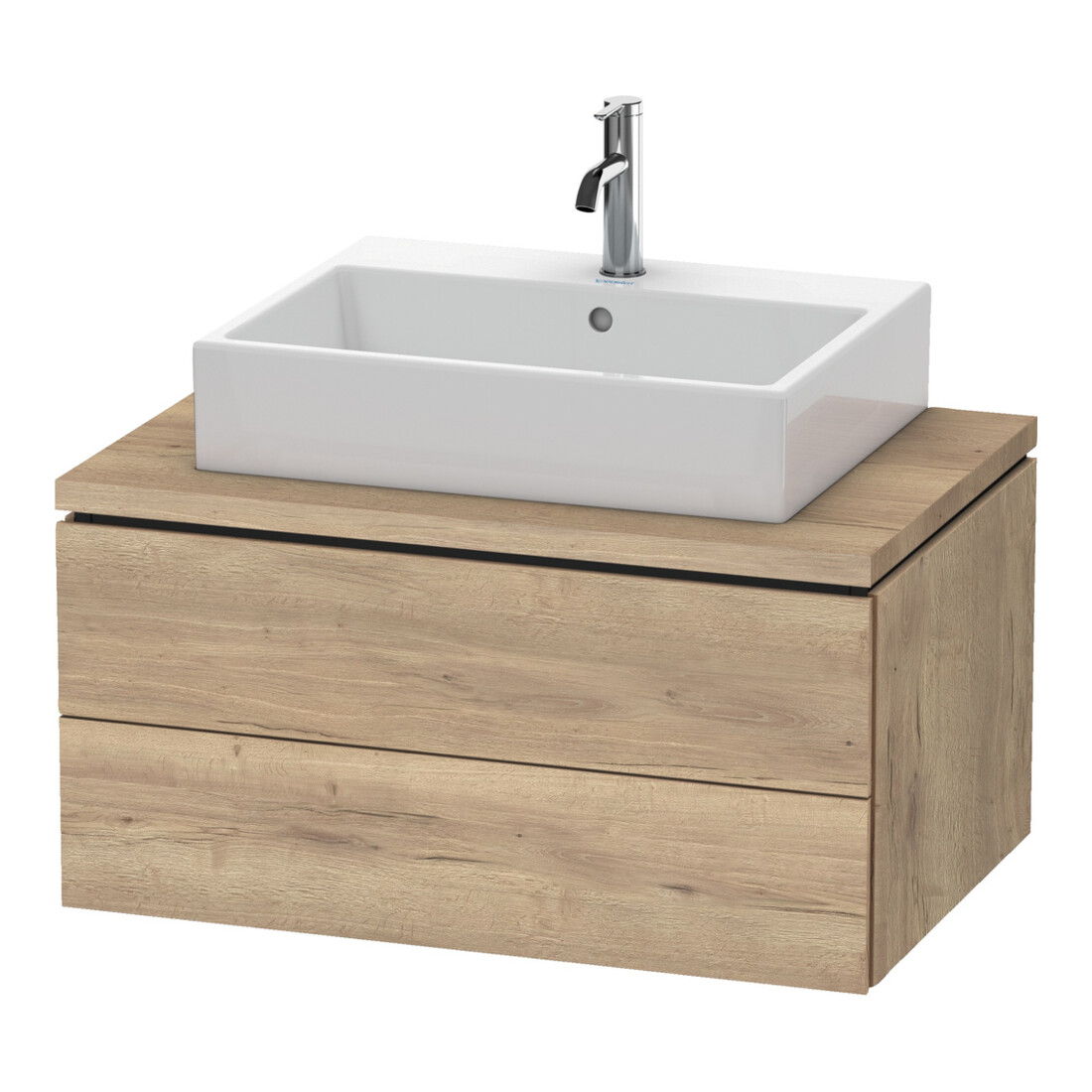 Duravit Meuble sous lavabo L-Cube 82x54,7 cm, blanc œuf, 2 tiroirs
