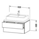 Duravit Meuble sous lavabo L-Cube 82x54,7 cm, blanc œuf, 2 tiroirs
