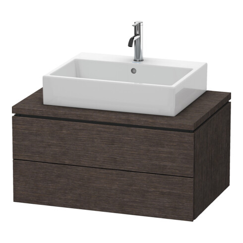 Duravit Meuble sous-lavabo L-Cube 82x54,7 cm, E chêne foncé, pour console, 2 tiroirs