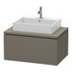 Duravit Meuble sous-lavabo L-Cube 82x54,7 cm, gris mat, pour console, 1 tiroir-1