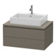 Duravit Meuble sous-lavabo L-Cube 82x54,7 cm, gris mat, pour console, 2 tiroirs-1