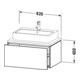 Duravit Meuble sous lavabo L-Cube 82x54,7 cm, lin, pour console, 1 tiroir