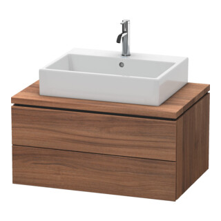 Duravit Meuble sous lavabo L-Cube 82x54,7 cm, noyer naturel, pour console, 2 tiroirs
