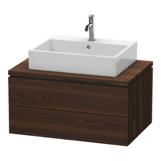 Duravit Meuble sous-lavabo L-Cube 82x54,7 cm, noyer, pour console, 2 tiroirs
