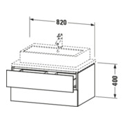 Duravit Meuble sous lavabo L-Cube 82x54,7 cm, sans console, 2 tiroirs-5